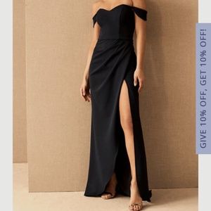 BHLDN Rossi Crepe Midnight Blue Maxi Dress size 6